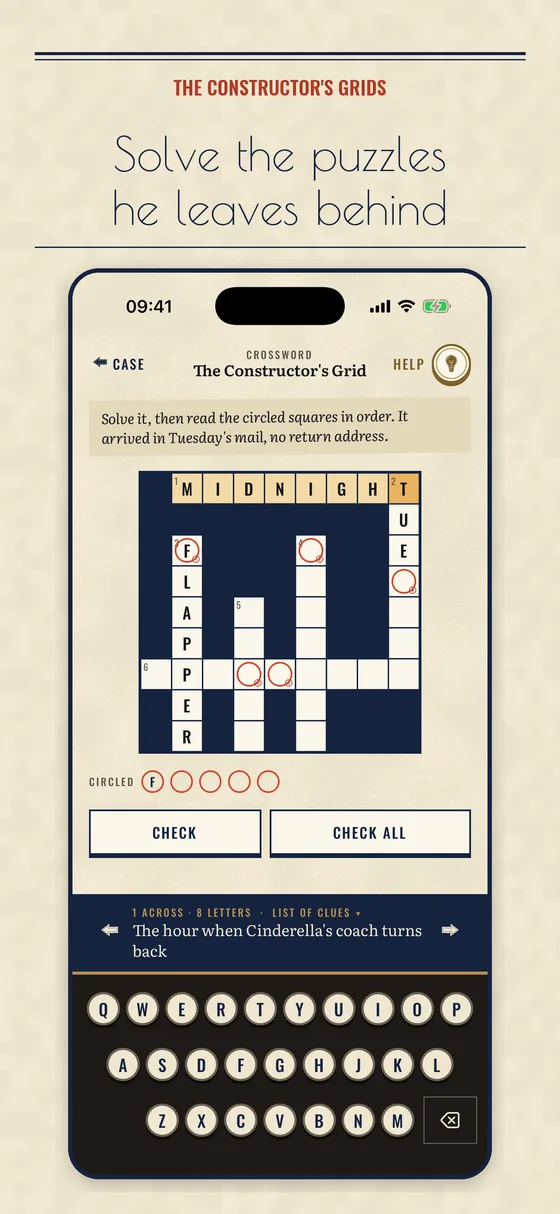 The Constructor's crossword with circled squares